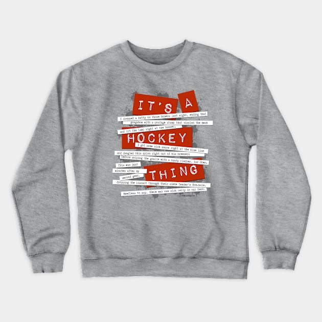 Hockey Slang Crewneck Sweatshirt by eBrushDesign